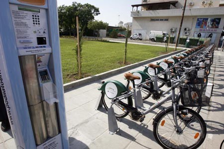 Zadowolenie w Nikozji udostępnione rowery
